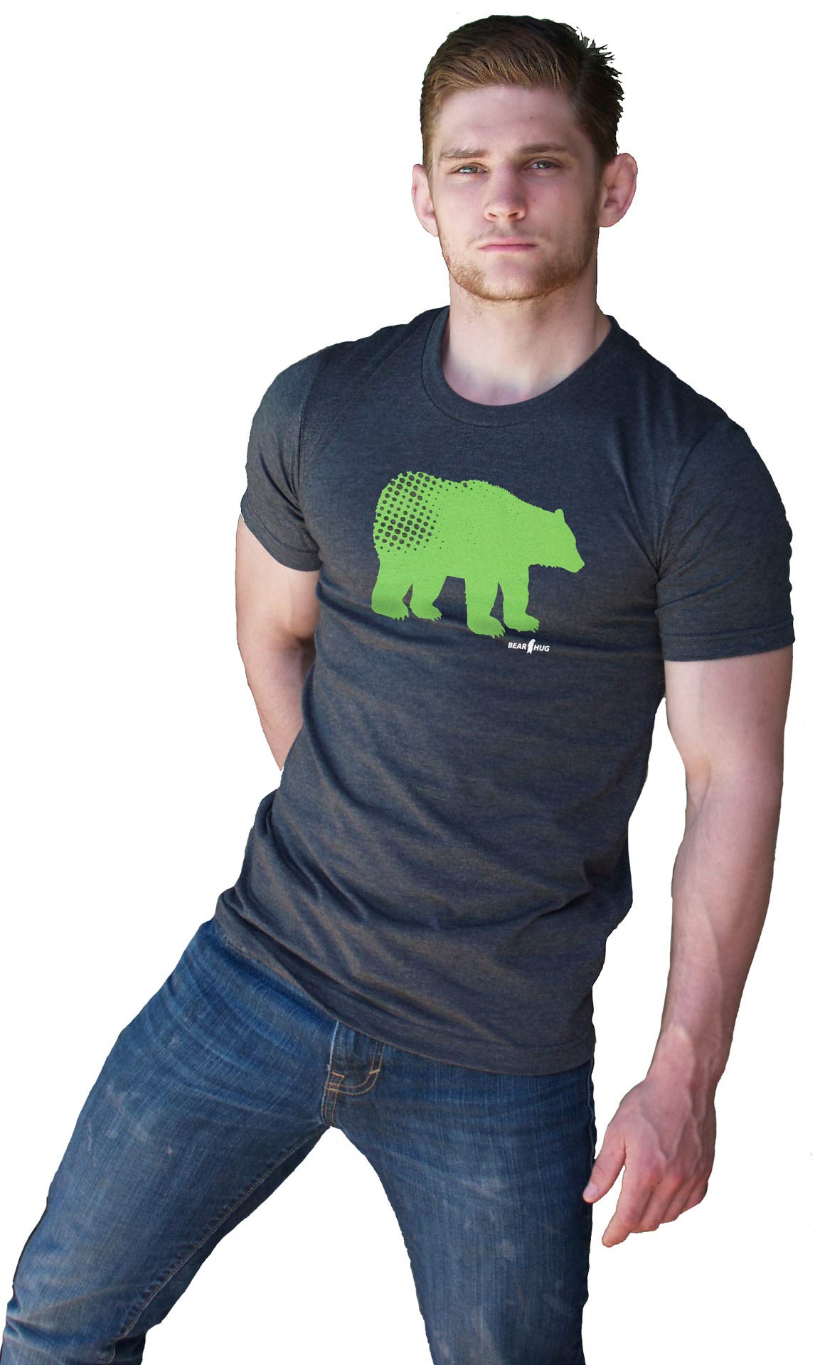 Ajaxx63Men's PremHthr Tech Bear T-Shirt