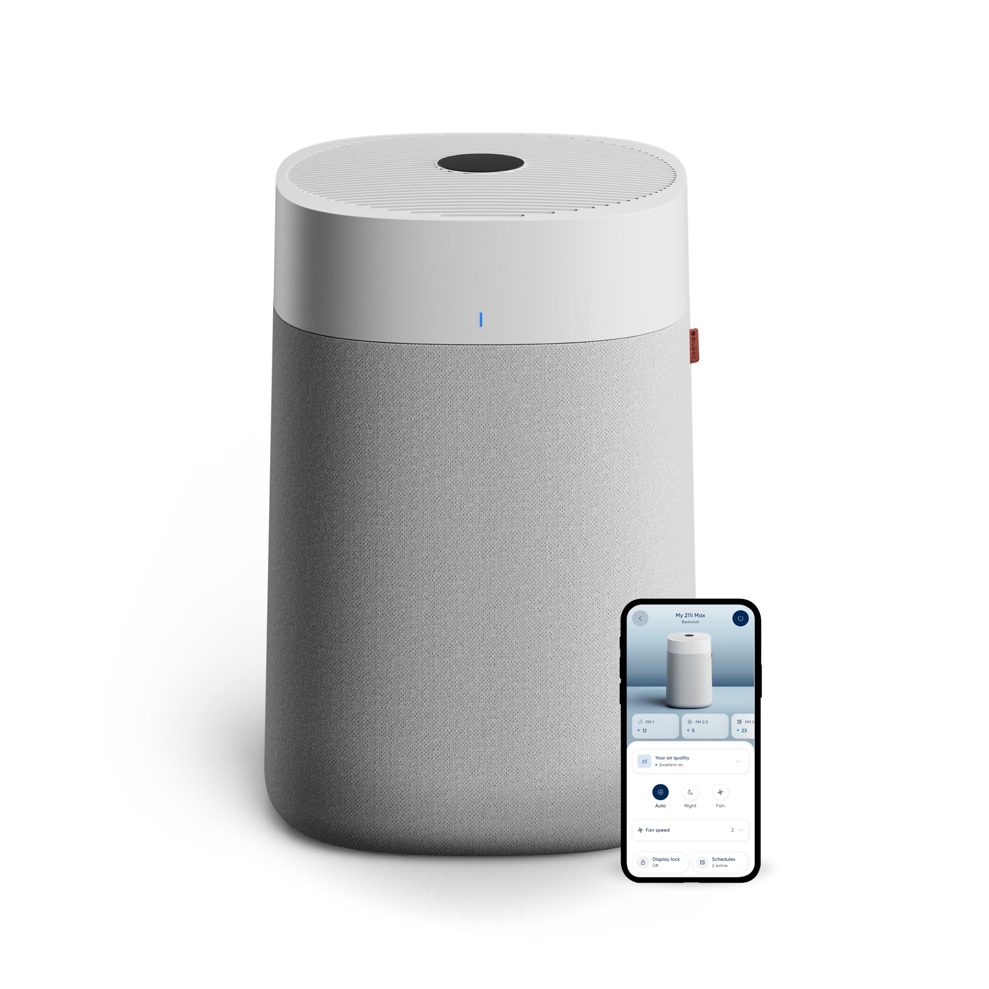 BLUEAIR Air Purifiers for Large Rooms, Cleans 3,048 Sqft In One Hour, HEPASilent Smart Air Cleaner For Home, Pets, Allergies, Virus, Dust, Mold, Smoke - Blue Pure 211i Max