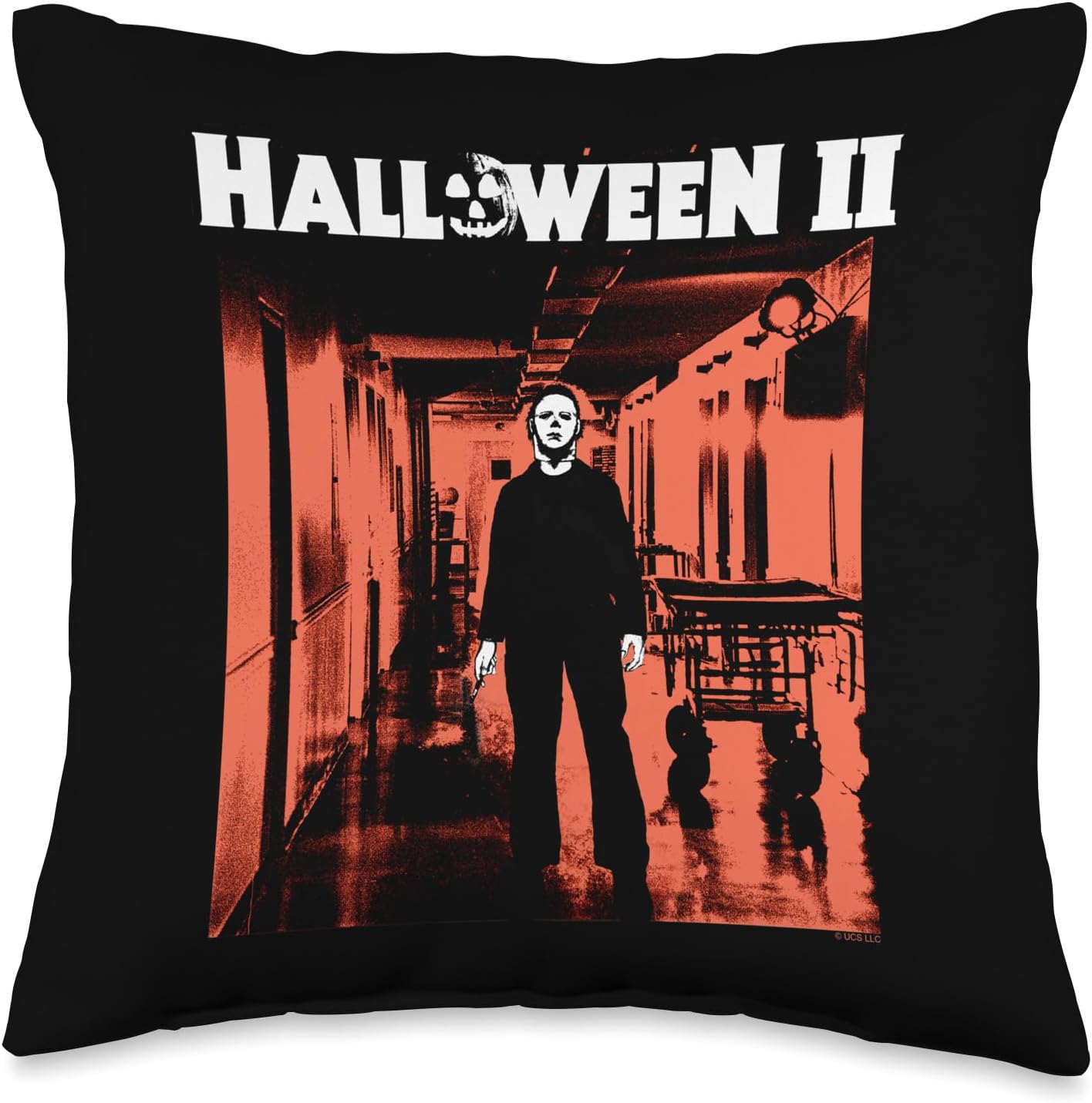 Halloween II Michael Myers Hospital Throw Pillow, 18x18, Multicolor