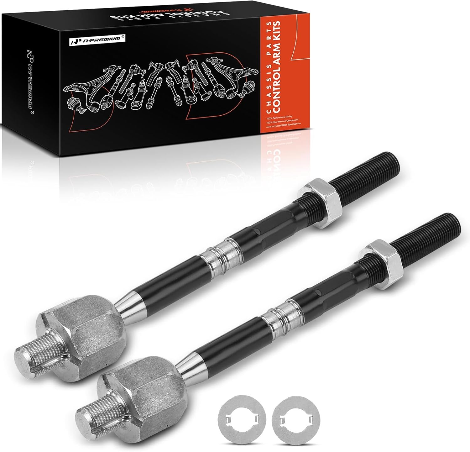 A-Premium 2 x Front Inner Tie Rod Ends, Compatible with BMW 745i 2002-2005, 745Li 2002-2005, 750i 2006-2008, 750Li 2006-2008, 760i 2004-2006, 760Li 2003-2008, Alpina B7 2007-2008