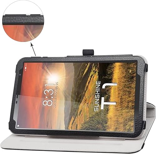 Miniatura 2 de Bige Funda giratoria Sunshine T1 Elite, soporte giratorio de 360 grados con bonito patrón para tableta Sunshine T1 Elite, tableta Foxx T8, Scepter