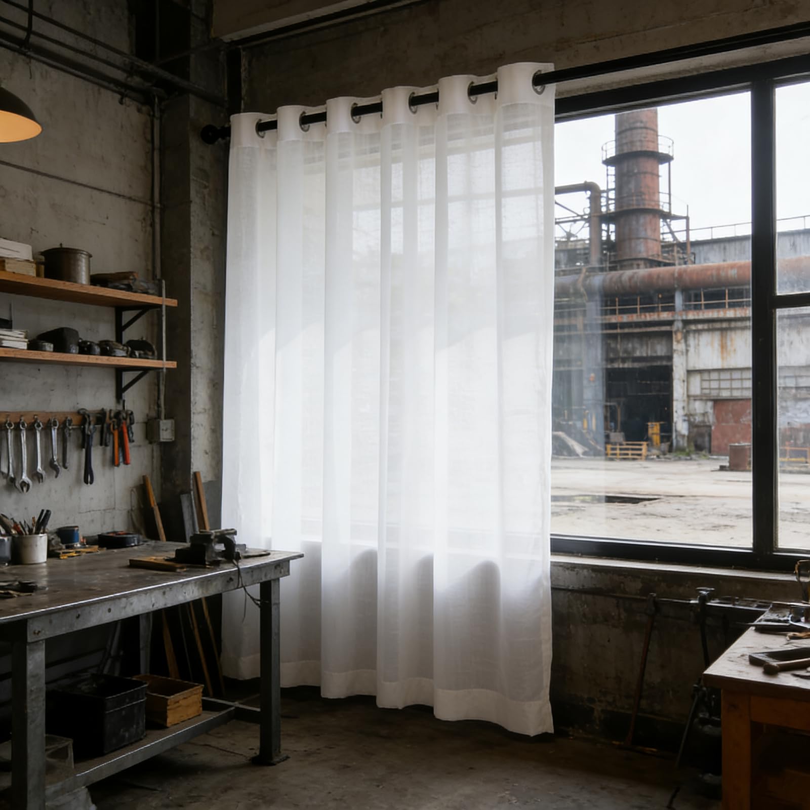 Rideaux voilages blancs filtrage de lumière optimal pour chambre et salon