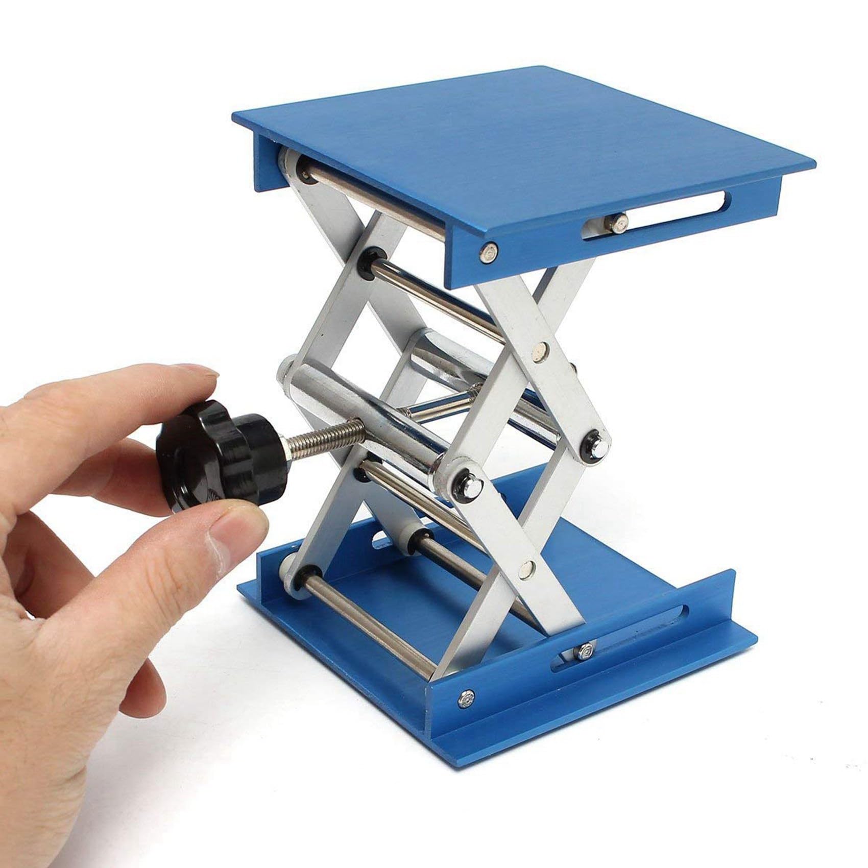 Gato elevador de tijera de laboratorio, plataforma de mesa de control de altura plegable para aplicaciones químicas, diseño duradero y portátil
