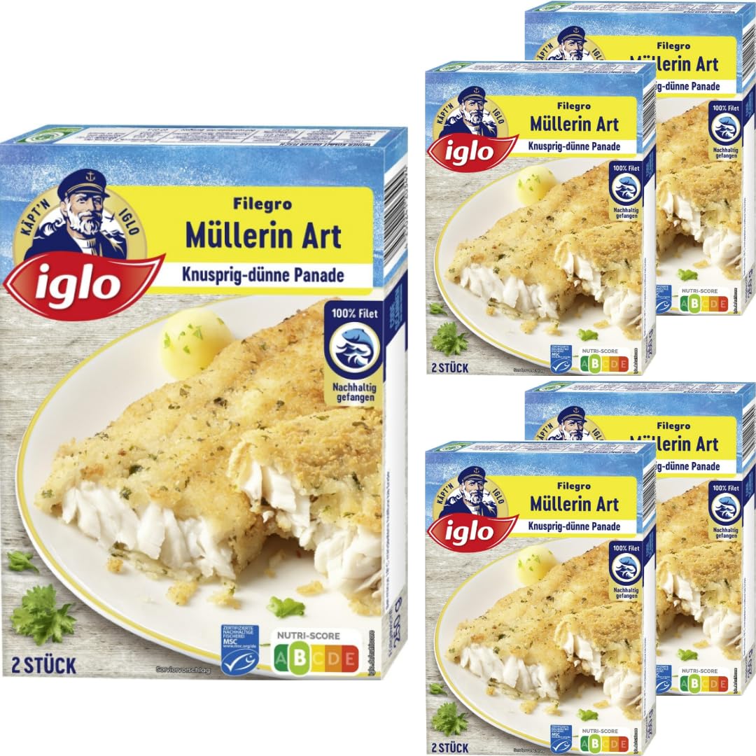 Iglo Filegro Müllerin Art Fish 250g 5er Pack