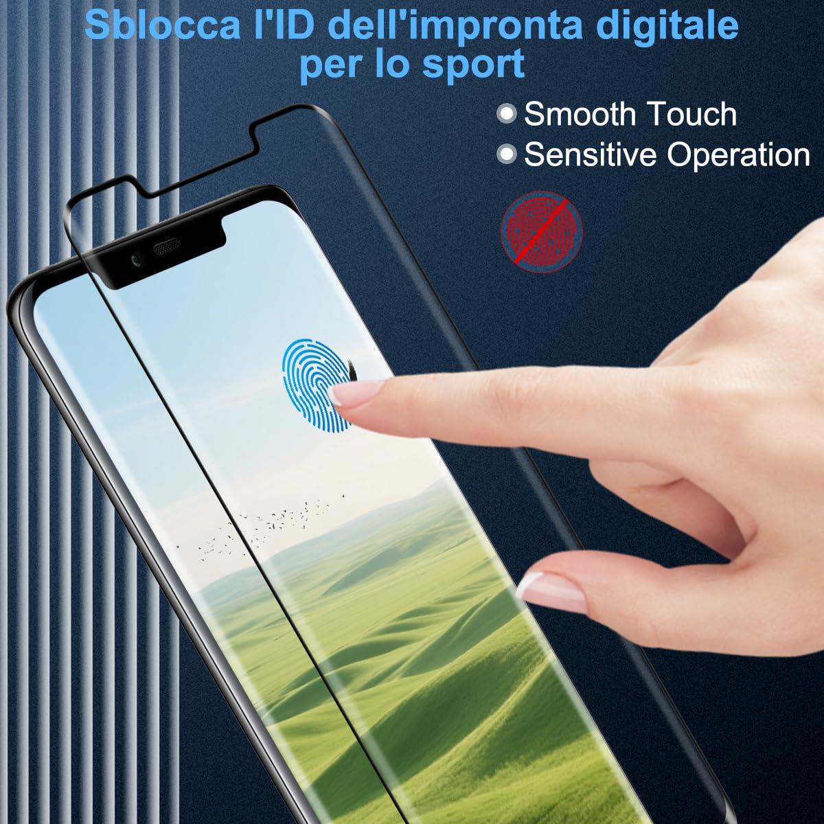 Pellicola Vetro Temperato 5D CURVO Protezione Completa per Huawei Mate