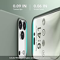 Vista 651 de GONEZ Funda de silicona para iPhone 15 Pro Max, compatible con Magsafe, protector de cámara + protector de pantalla, forro de microfibra suave Negro