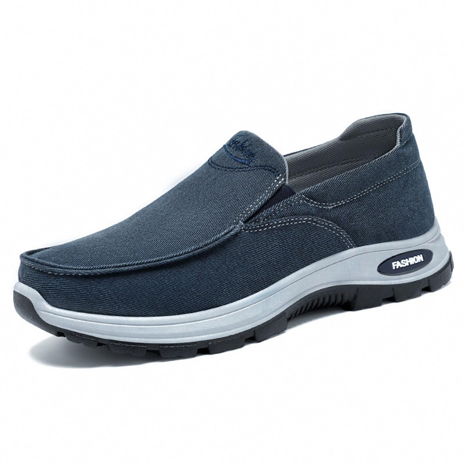 Men Slip On Loafers Breathable Soft Wide Toe Box Orthopedic Casual Shoes Big and Tall Lightweight Comfortable Tennis