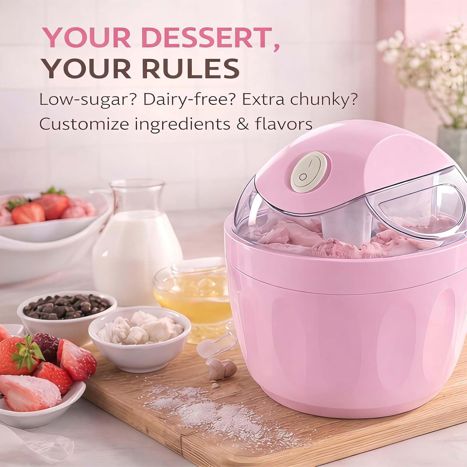 Small Home Mini Ice Cream Maker, Just 15 Minutes Single Serve Ice Cream Maker, One-Touch Diy Dessert Maker For Gelato, Frozen Yogurt, Compact Electric Machine For Kitchen (1pc green)