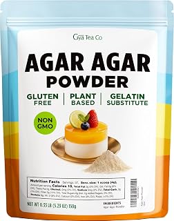Gya Tea Co Agar Agar Powder 0.33 lb (5.29 oz) - No Sugar Added, Non GMO, Gluten Free - Great Flavor forMilk, Baking, Drinks, Smoothies & Cakes, Vegan Friendly