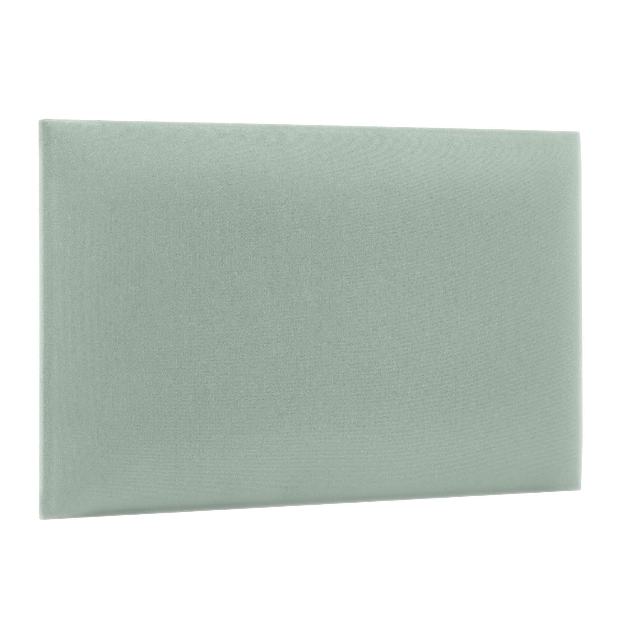 murando - Wall cushion as a headboard for a bed Rectangle Velvet 30x50 cm - Padded wall panel wall decoration for bedroom living room children's room - mint