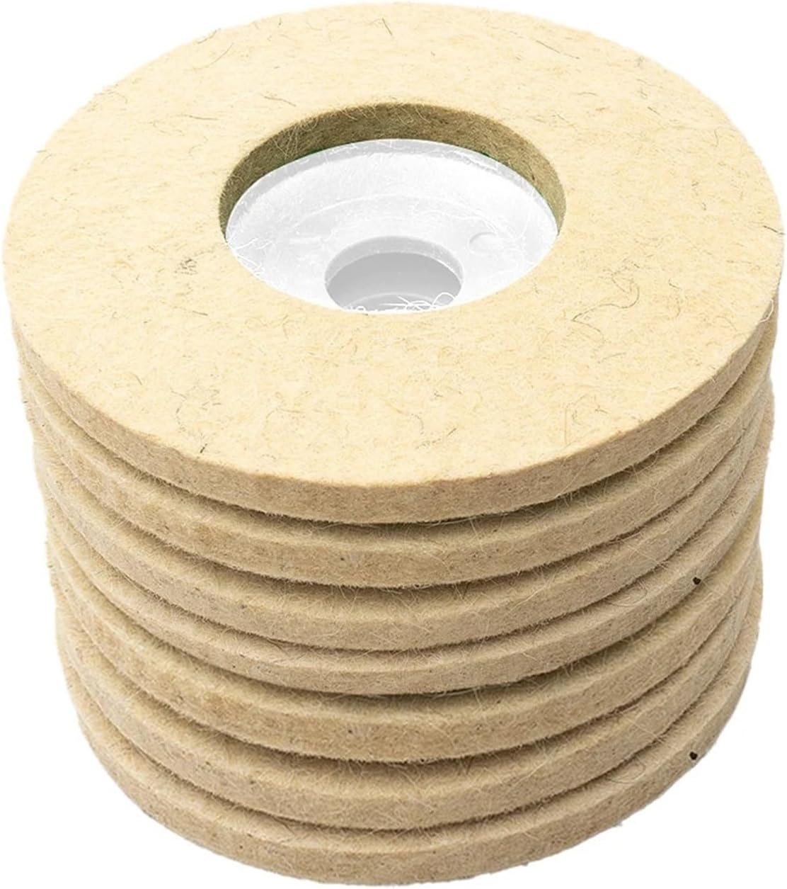 7pcs Polishing Wheel Buffing Pad 100 * 16mm Felt Pad Grinding Disc for Electric Buffer Polisher Marble Glass Polishing Power Tool