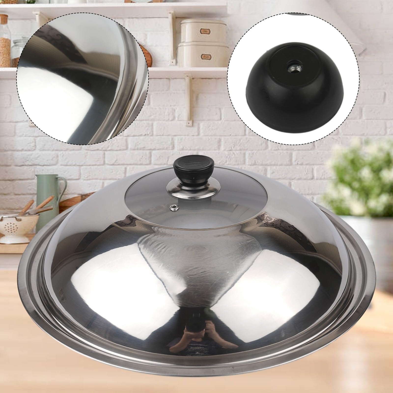 Couvercle en verre pour cocotte de 40 cm de rechange pour conserver la chaleur et cuire soigneusement