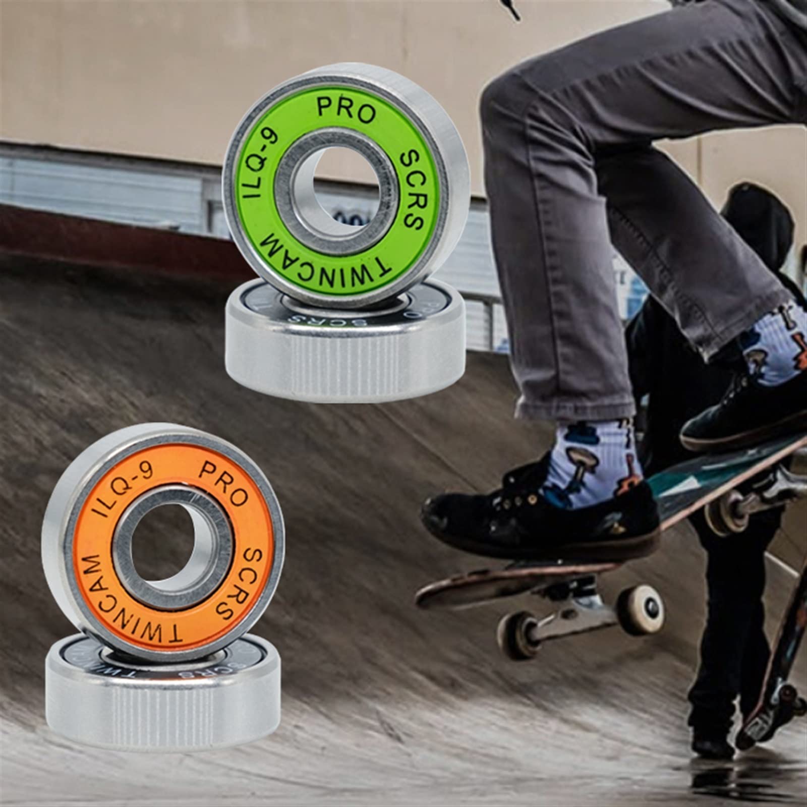 Amazon.com: Ball Bearings 8Pcs Green Longboard Speed Inline