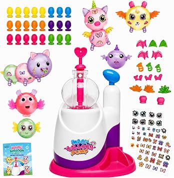 Kiditos Balloon Animals Kit with Pump, Balloon Making Kit for Kids with Stickers & Accessories, DIY Creative Toy Birthday Gift for Boys & Girls Ages 3+