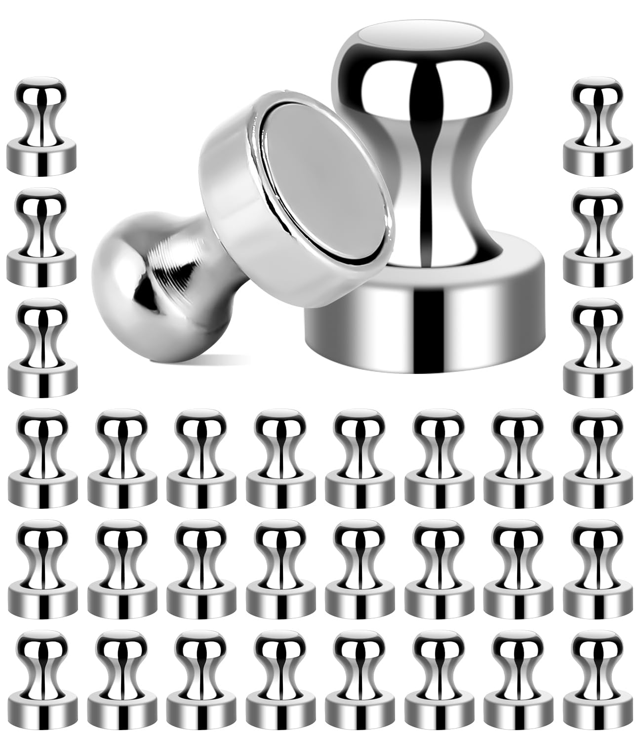 Imanes Neodimio Potentes 12X16mm 32 Piezas Imanes Pizarra Magnetica Nevera Cocina