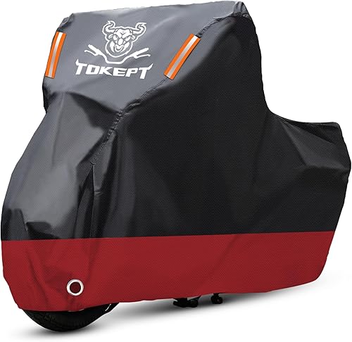 Funda para motocicleta impermeable al aire libre, funda para motocicleta 210D resistente al aire libre para todas las estaciones, funda universal