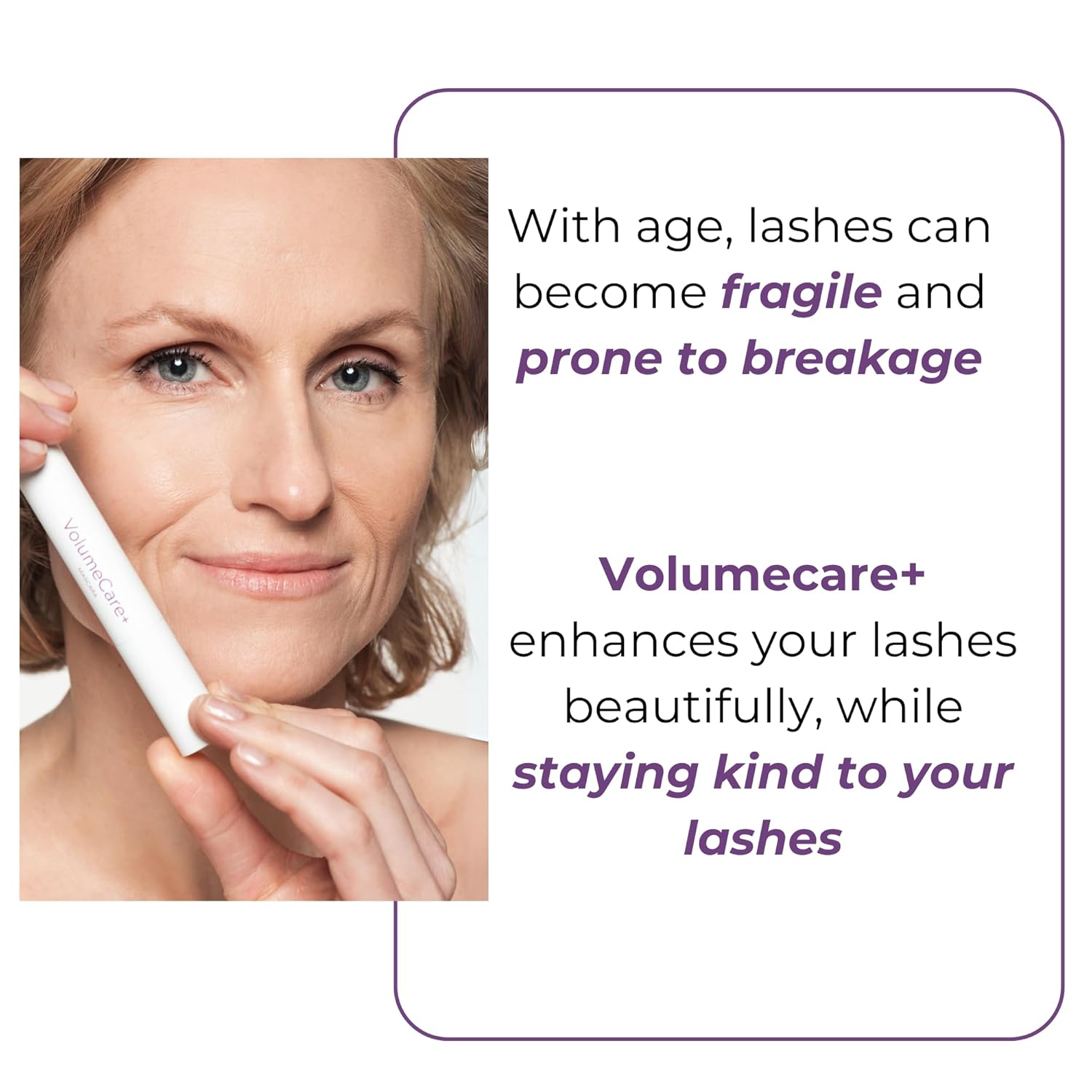 Rumi Cosmetiques VolumeCare+ Mascara For Mature Women - Extreme Length and Volume 2-in-1 Formula - No Clumps or Flaking, Long-Wearing, Hypoallergenic Mascara For Sensitive Eyes (Natural Black) - Image 5