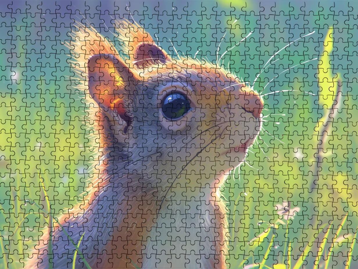 Puzzle dla dorosłych, 3000 elementów, z wiewiórkami, trawa, wyzwania, gry rodzinne, gry zręcznościowe, wyzwania, prezent dla przyjaciół, R2KH-840