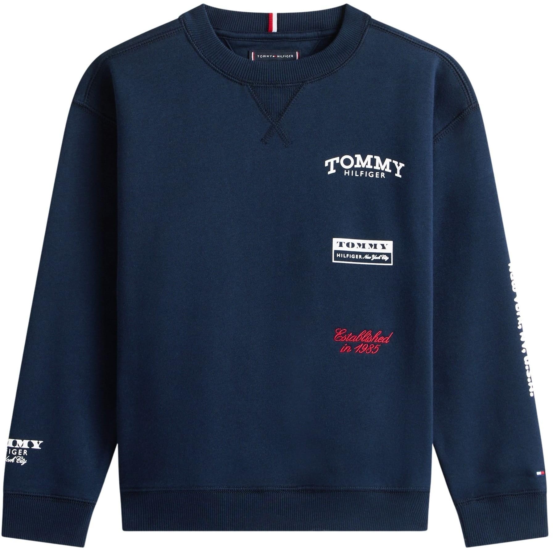 Tommy Hilfiger Jungen Multi Print C-nk Sweatshirt Kb0kb10031 Pullover-Sweatshirt (1er Pack)