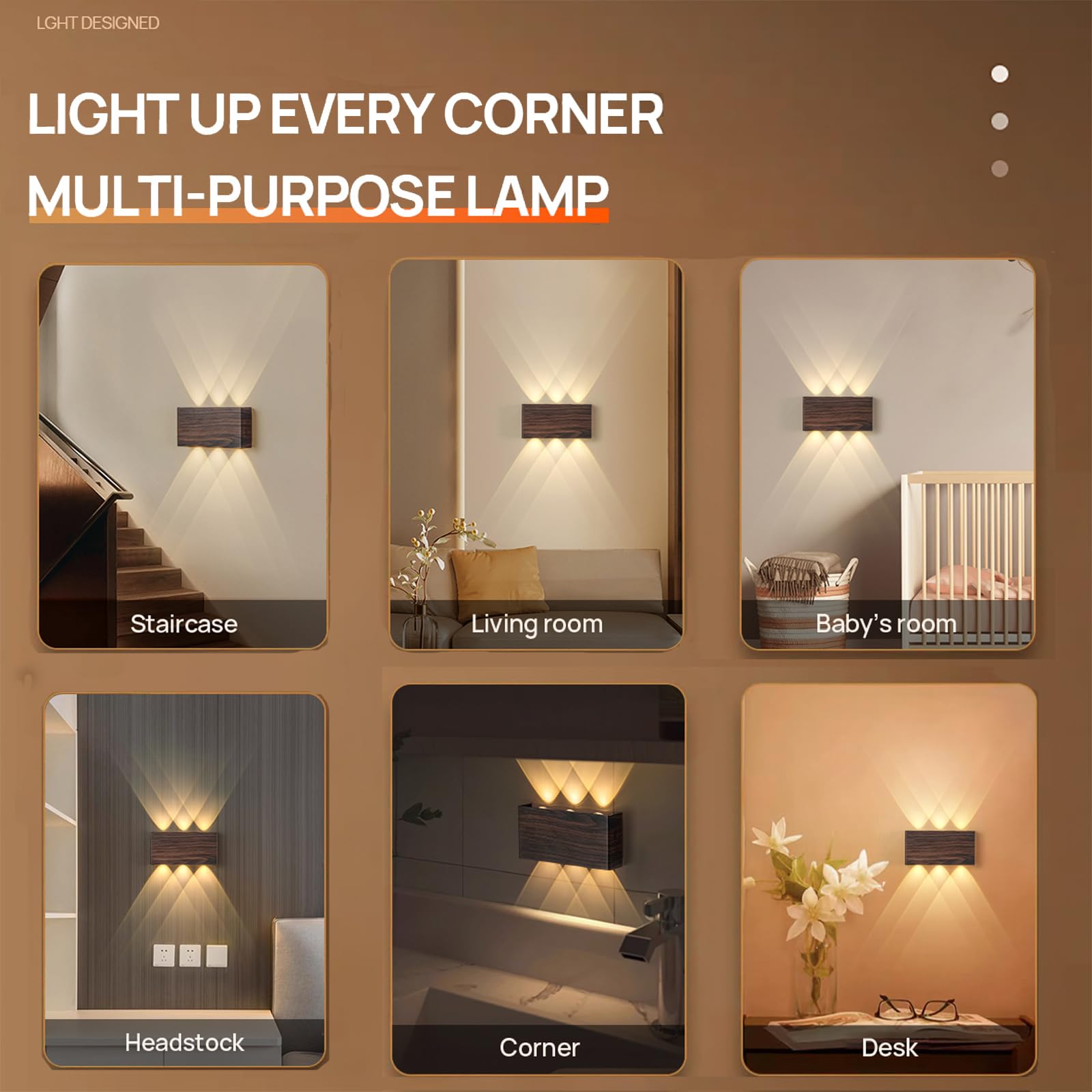 Akku Wandlampe, mit Touch Control Schalter LED Magnetisch Akku Wandleuchte 5200mAh Kabellose Wandlampe 3 Modi Helligkeitsstufen, ideal für Loft Flur Schlafzimmer (2pcs Schwarz)