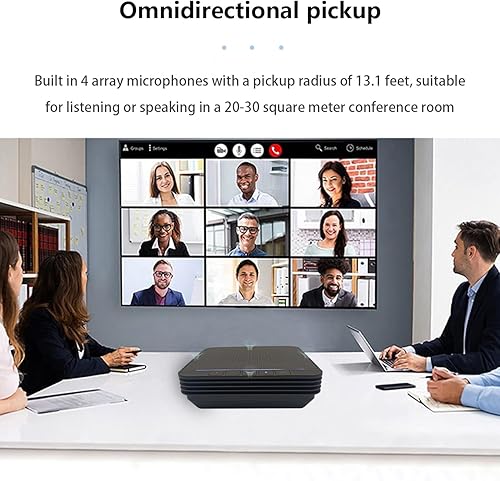 Miniatura 2 de LVC200B Micrófono omnidireccional para sala de conferencias con altavoz, 8 horas de uso, conexión Bluetooth a PC, reducción de ruido inteligente