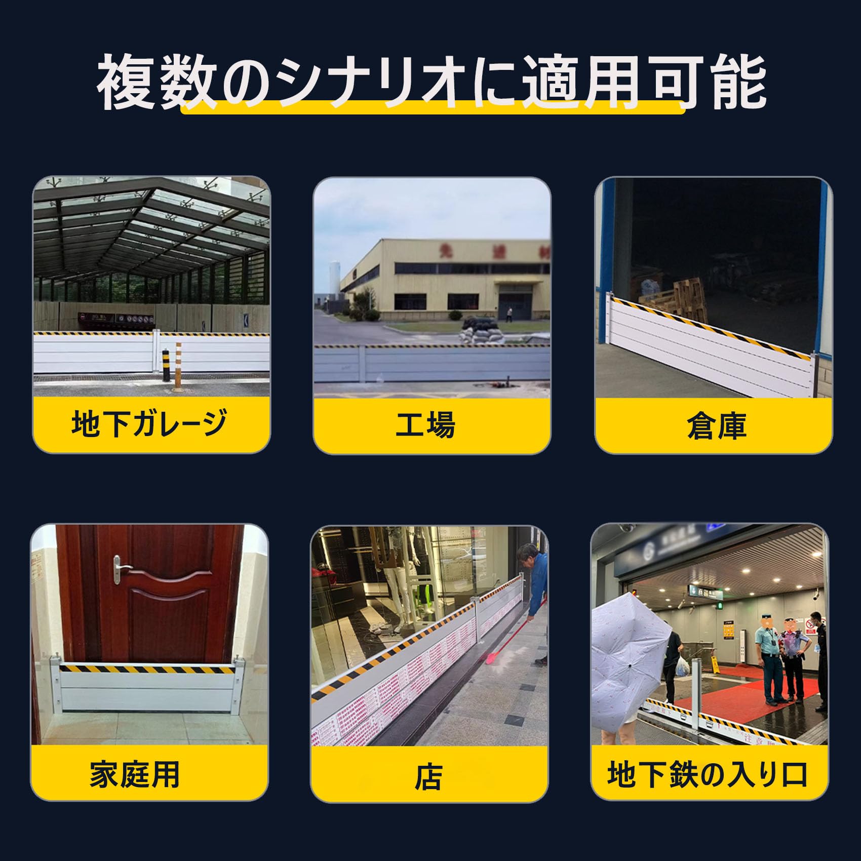 Amazon.co.jp: 高さ40cmのガレージドア洪水防止閾値キット 車庫