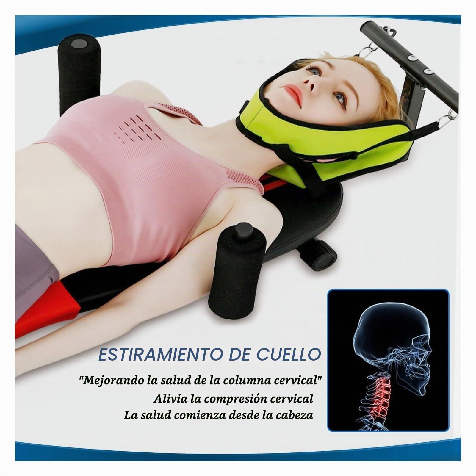 Banco De Estiramiento De Espalda Con Mesa De Inversión Y Tracción Cervical - Máquina De Estiramiento,Mesa De Tracción For Entrenamiento,Tracción De Columna,Masaje Lumbar Cervical,Longitud Ajustable