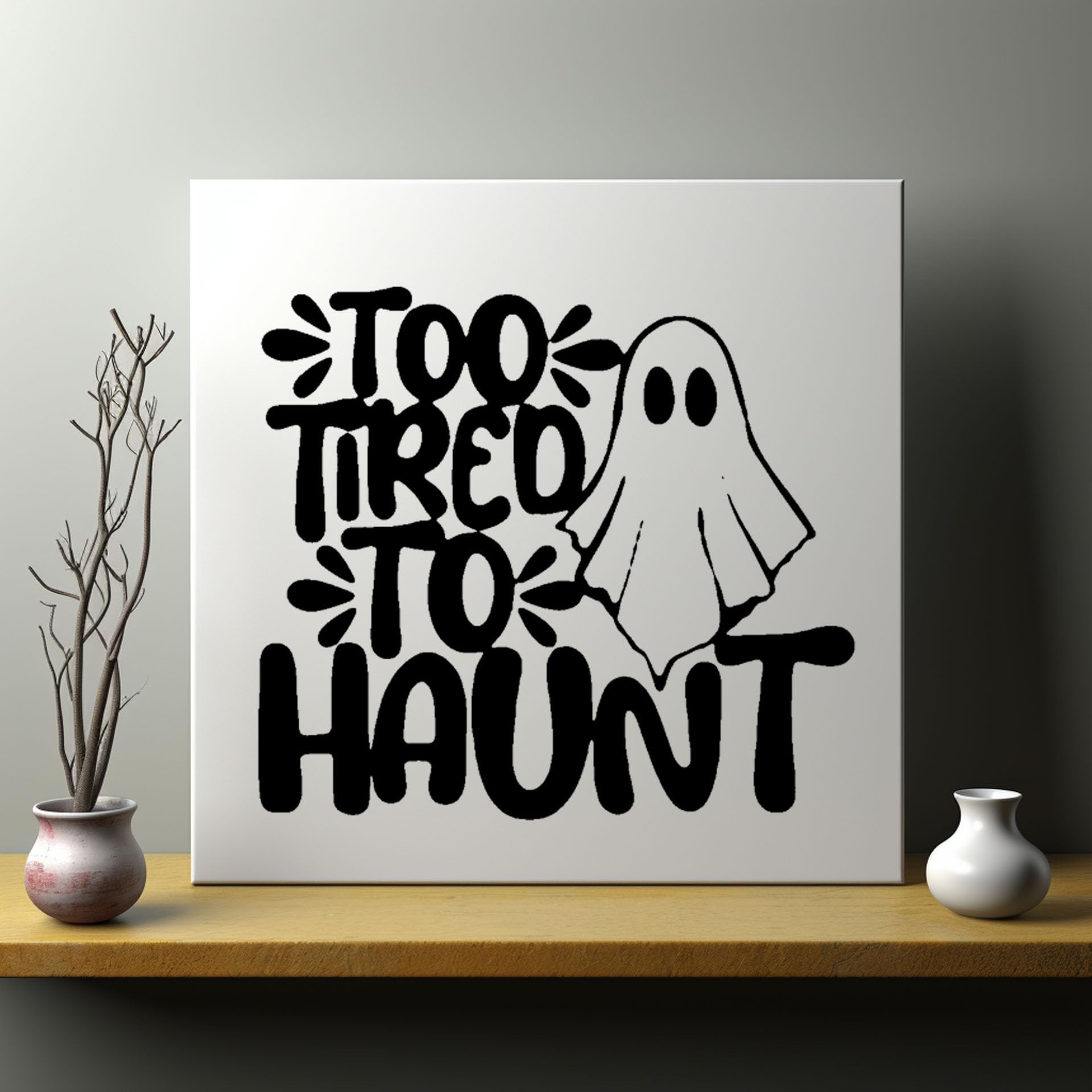 Classic Craft Creations | Haunted Wall Hanging | Forest Living Room Decor | Scary Ghost Wall Board Sign | Halloween Wall Hanger | Outdoor Garden Restaurant Haunting Poster | Easy to Hang 24 * 24 Inch