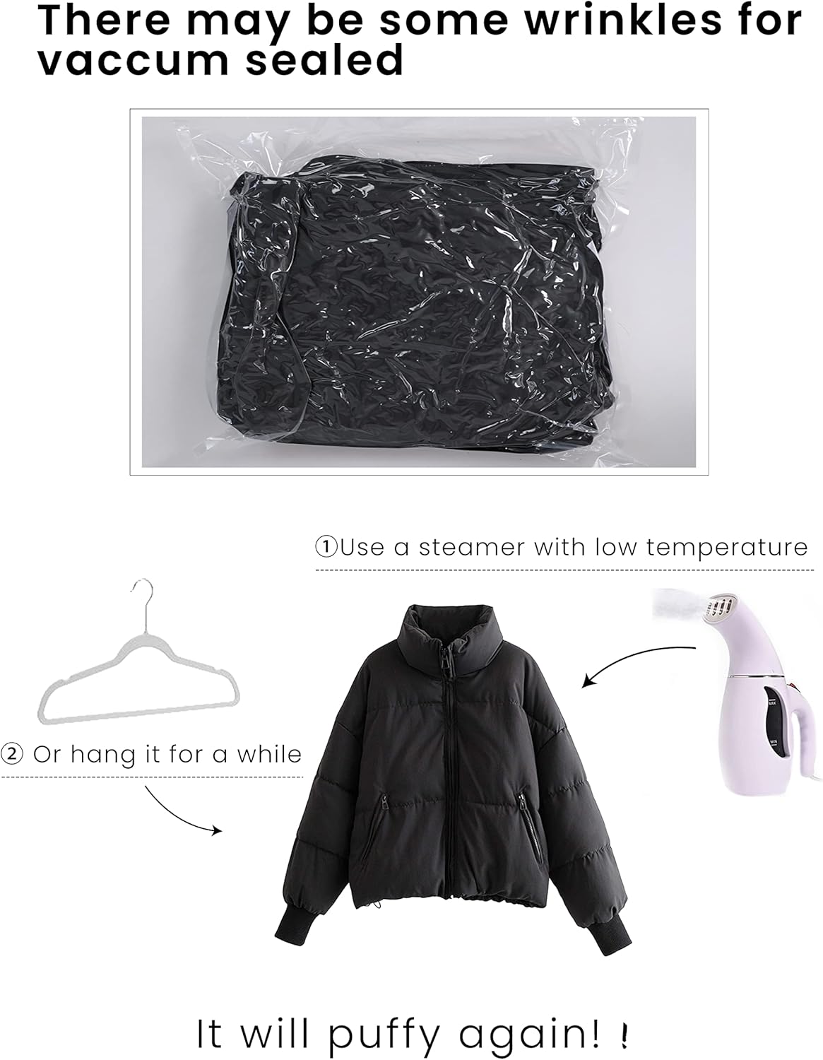 Lianlive Womens Cropped Puffer Jacket Winter Oversized Black Short Quilted Padded Jackets Puffy Outerwear Coat - Image 6