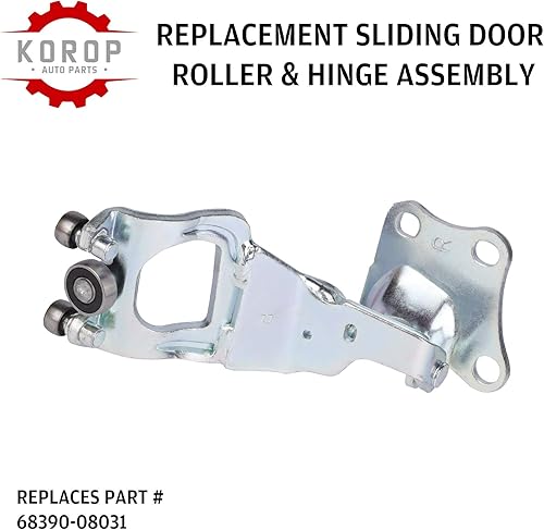 Miniatura 10 de Conjunto de bisagra de puerta deslizante izquierda para T-oyota Sienna 2004-2010 Rodillo de puerta corredera central central y conjunto de bisagra