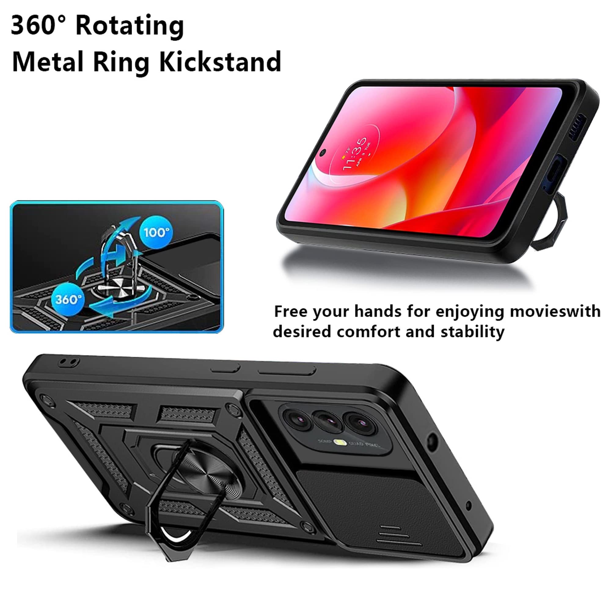 Custodia Motorola Moto G Power (2021) Con Anello Magnetico E Supporto
