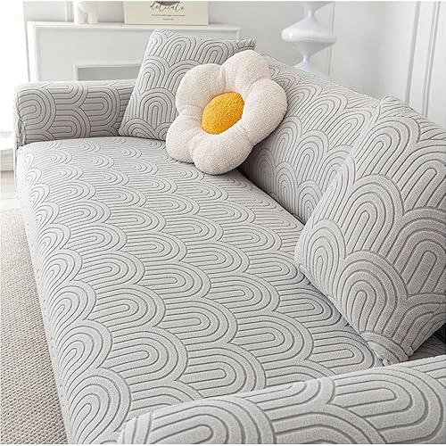 zyhfcfff-sd Funda para sofá de 1, 2, 3, 4 y 5 plazas, protector de muebles de terciopelo grueso de lujo, funda de color sólido, funda elástica para