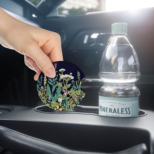 Miniatura 7 de Nipichsha Portavasos para automóvil, posavasos para portavasos de automóvil, paquete de 2 unidades, tapete de goma antideslizante universal con