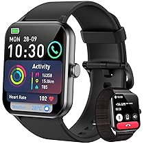 Blackview Smartwatch Uomo Donna, Effettua e Rispondi alle Chiamate,1,85” Orologio Intelligente Fitness,Cardiofrequenzimetro, Monitoraggio del Sonno, Calcolatori per Android iOS