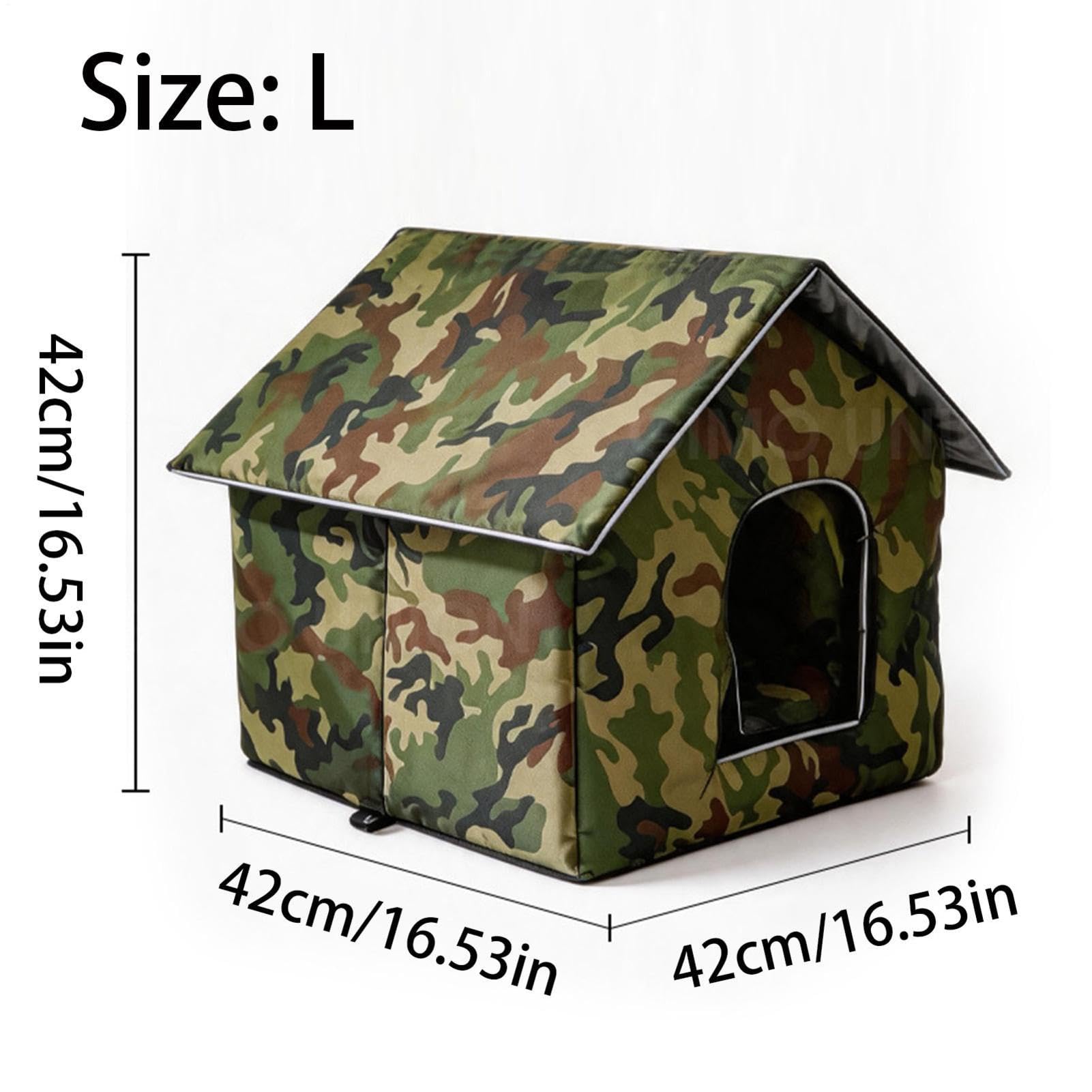 Casa para Gatos con Aire Acondicionado Plegable de 3 Capas con Bolsas Frías | Casa de Mascotas con Aire Acondicionado Para Cachorros, Perros, , Dormitorio, Salón, Patio Trasero, Jardín