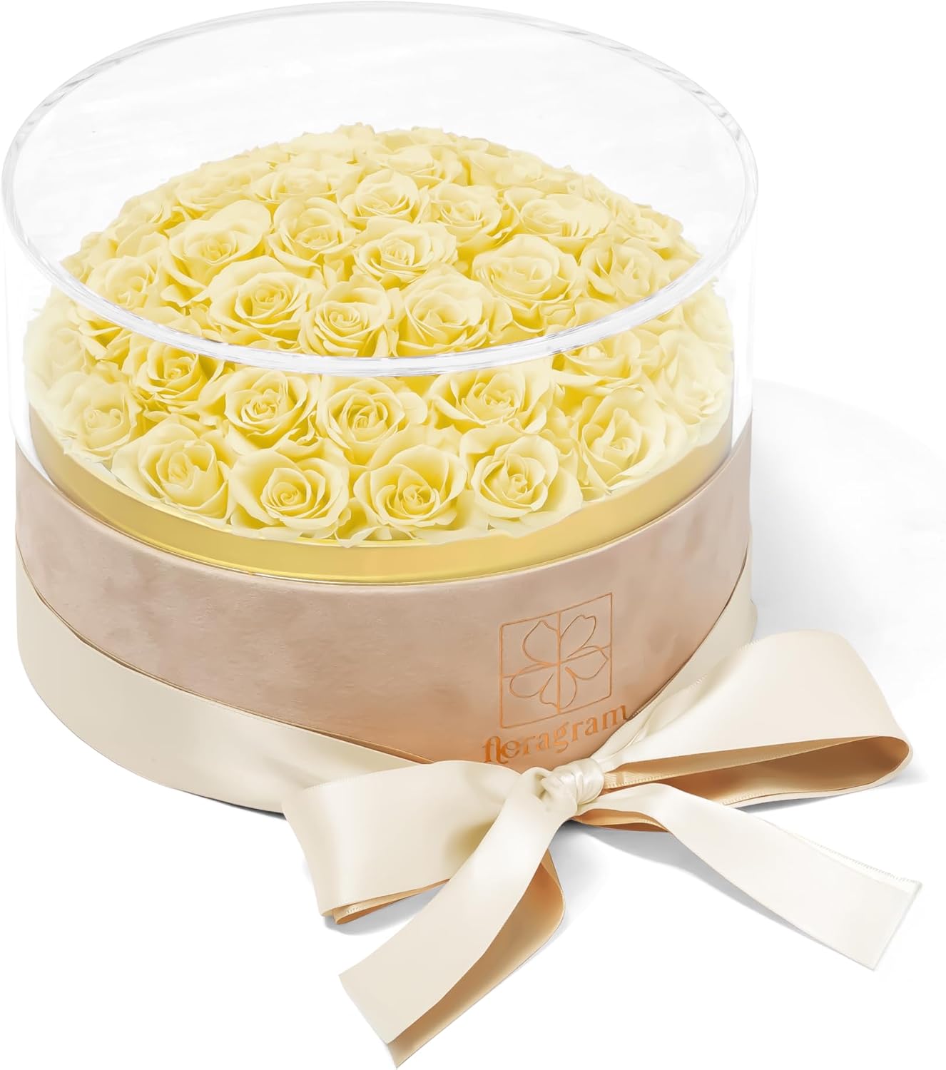 50 forever Roses preserved roses in Luxury Gift Box with clear aclyric cover – Real Roses in a Box That Last Forever – Romantic Birthday Gifts for Women, Mom, & Anniversary – Eternal Flowers