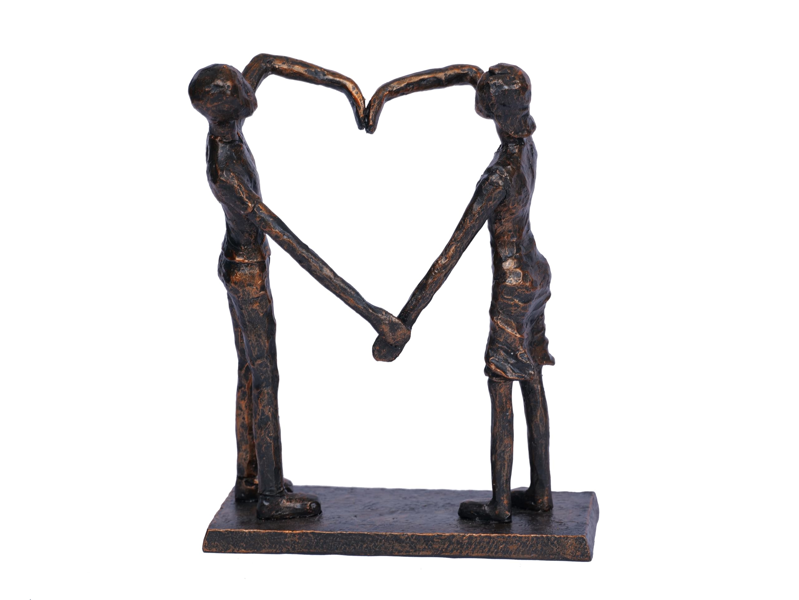 Couple Statue Love Figurine Iron Sculpture Home Decor Modern Abstract Decorative Anniversary Wedding Gift for Couples Romantic Passionate Love Ornament for Valentines