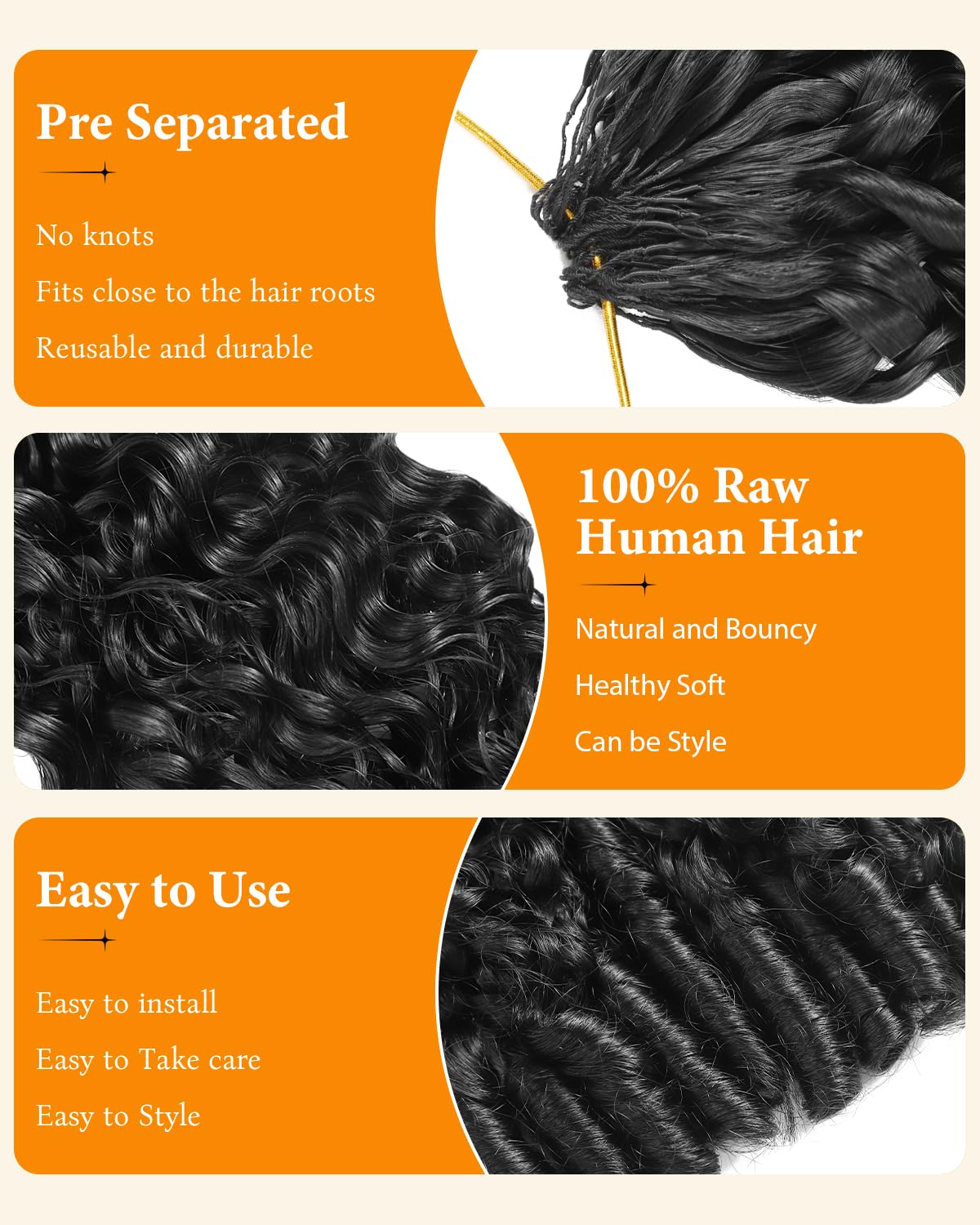 Human Crochet Hair for Black Women,16Inch Feather Human Hair Burmese Curly Crochet Hair,Miracle Knots Hair,60g 52 Strands Looped crochet curly extensions with Natural,Soft Lightweight Protective Style