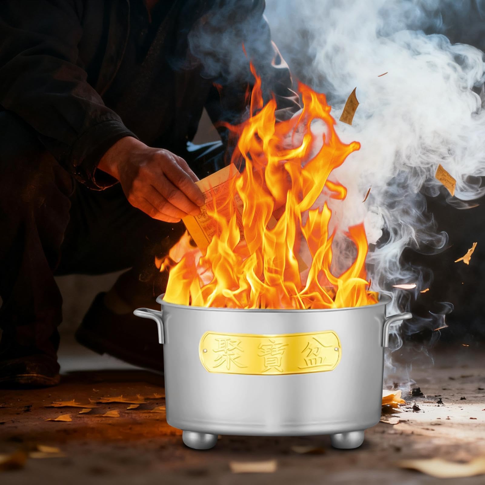 de combustion – Incinérateur résistant à la chaleur, de combustion pour cour, jardin, ferme, construction en métal robuste, facile à utiliser pour brûler du bois et des déchets, outil de