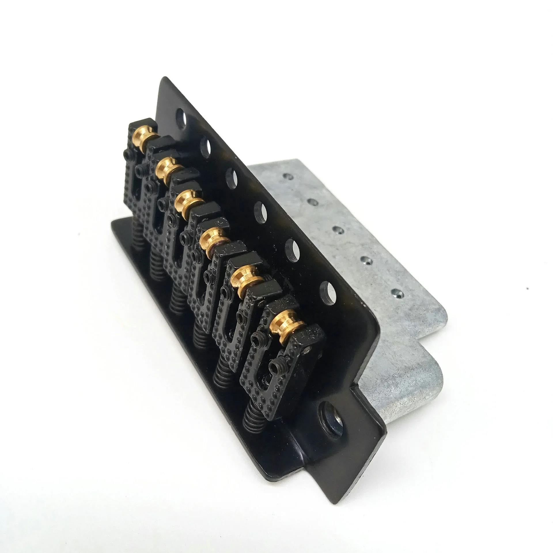 Ponte tremolo a sella piatta a 6 corde per chitarra elettrica FD ST Ricambi e accessori Oro Argento Nero Ponte Chitarra Acustica Generico(Black)