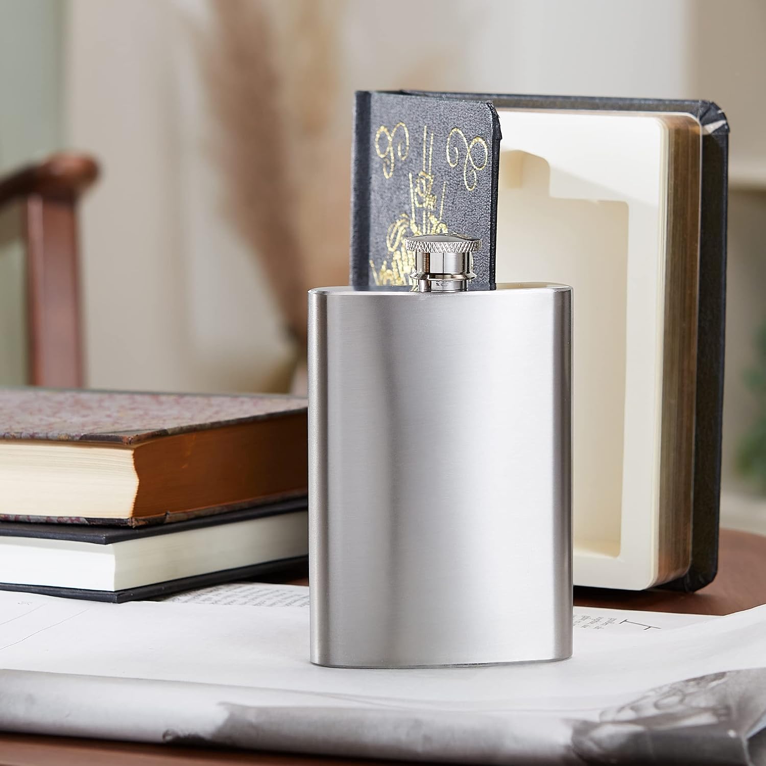 Suck UK Bible Hip Flask - Fake Bible - Hidden Alcohol Stash - Holy Book Hipflask - Good Book Secret Flasks - Festival Drinks Stash - Discreet Booze - Stocking Fillers For Men - Holy Water Flasks