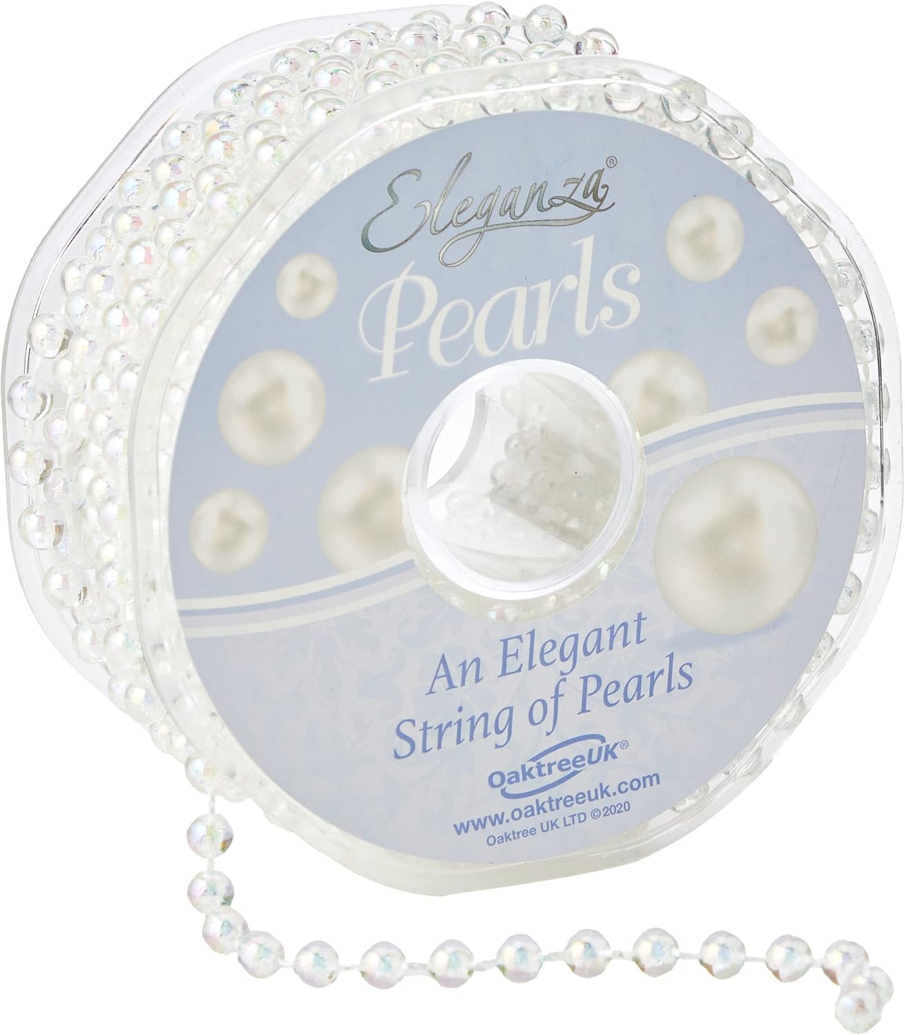 Pearl Bead String 6mm x 10m Iridescent No. 42, 0.3x0.3x1.05 cm