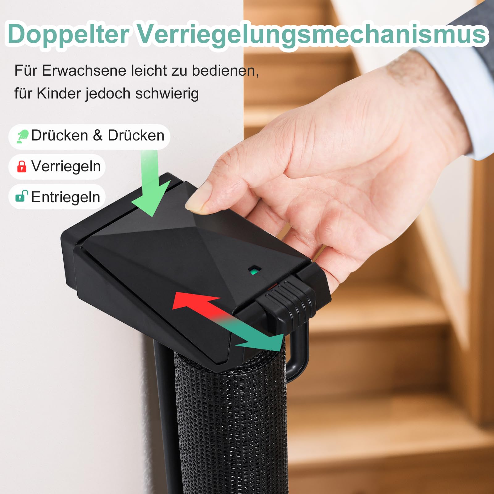 Treppenschutzgitter Ausziehbar für Babys, ausziehbar bis zu 300 cm breites Netz, Treppenschutzgitter Ausziehbar, einziehbare Haustiergitter für Treppen, Türen, Flure, drinnen und draußen