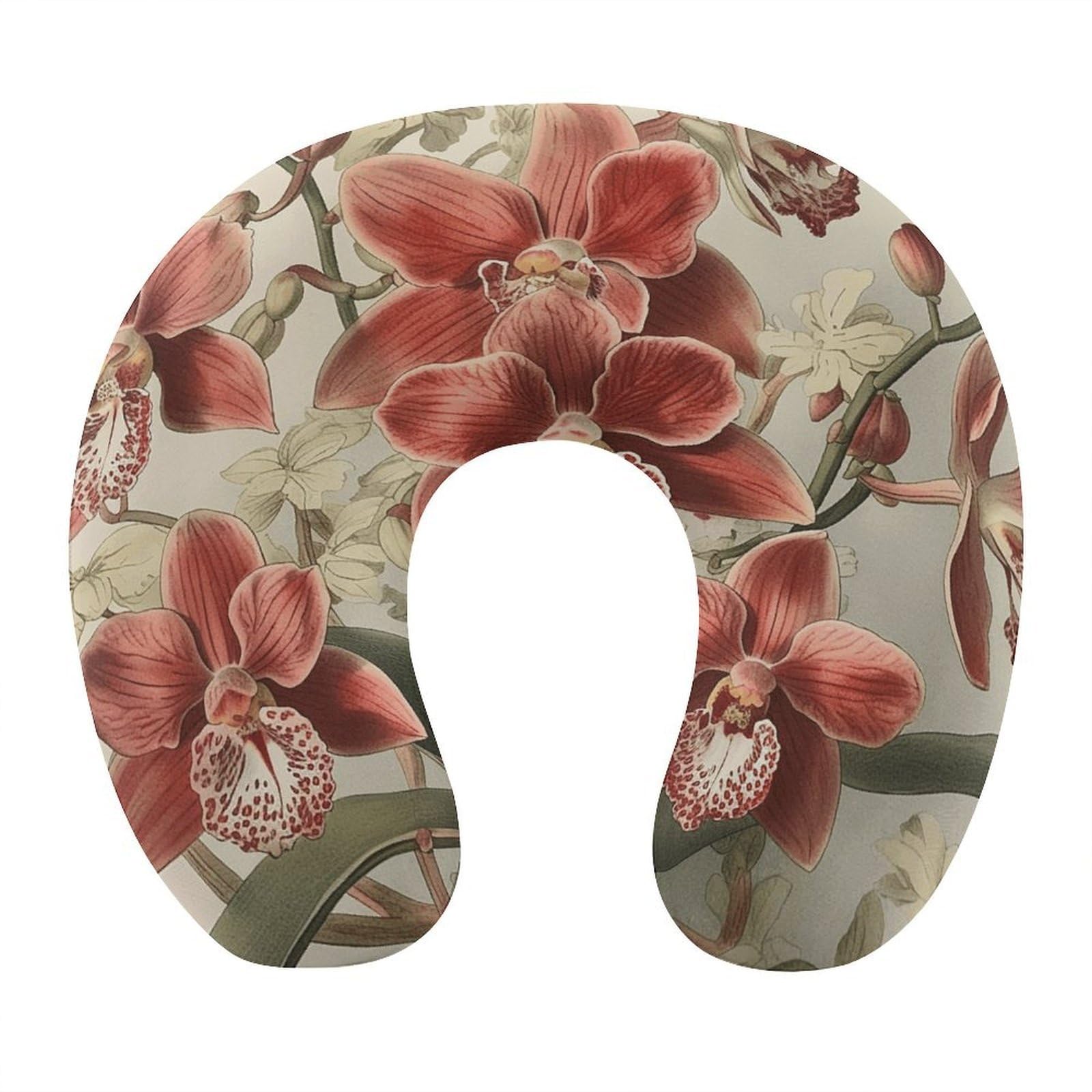 Btcowzrv Style Hand Drawn Plants U Shaped Neck Pillow Travel Pillows