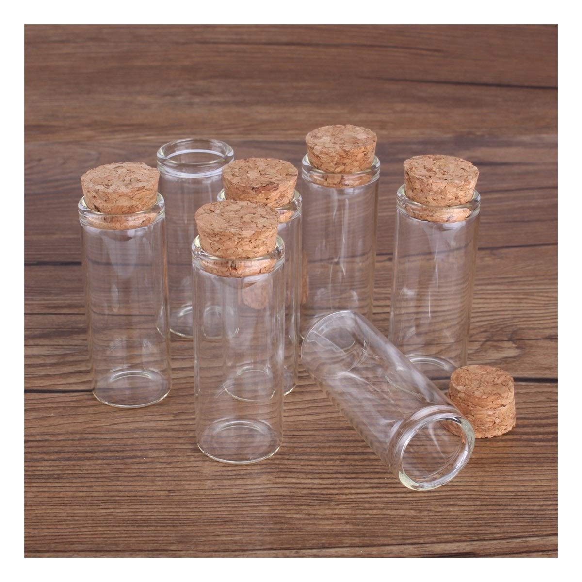 Xianglaa- tubos de ensayo para regalo, 24 piezas de cristal de los frascos botellas de vidrio muy pequeñas y 14 ml 24 * 60mm Tubos de ensayo, con Taponeras los tarros de cristal, for la boda Craft , A