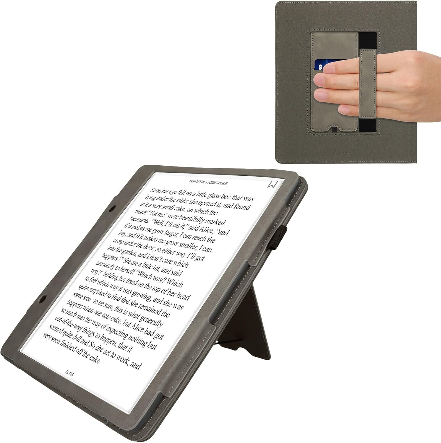 kwmobile Case Compatible with Amazon Kindle Scribe (2024) Case - Cover for eReader with Magnetic Closure - Grey