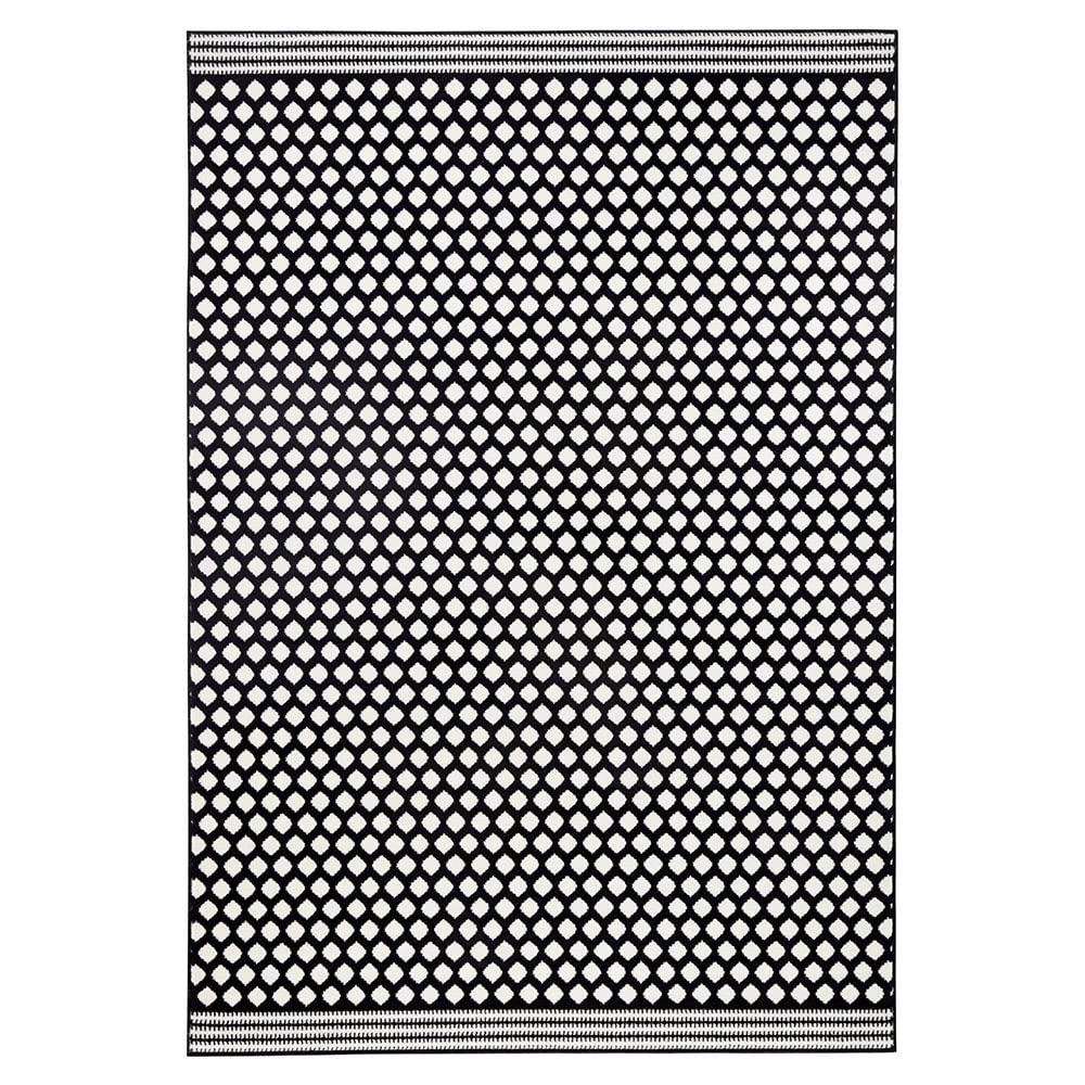 Zala Living Krótkie runo welurowy dywan spot czarny kremowy, 160 x 230 cm