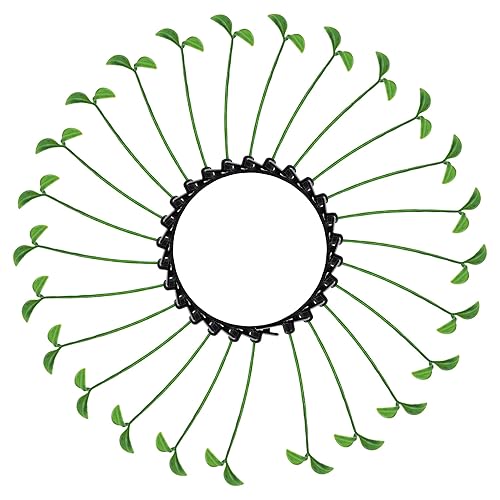 Framendino, Paquete de 20 pinzas divertidas para el cabello con brotes de frijoles para plantas y hierba para mujer