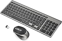 Vista 1 de J JOYACCESS - Combo de teclado inalámbrico y mouse ergonómico, 2.4G, mouse inalámbrico ergonómico para PC, Windows, laptop, escritorio, Chromebook