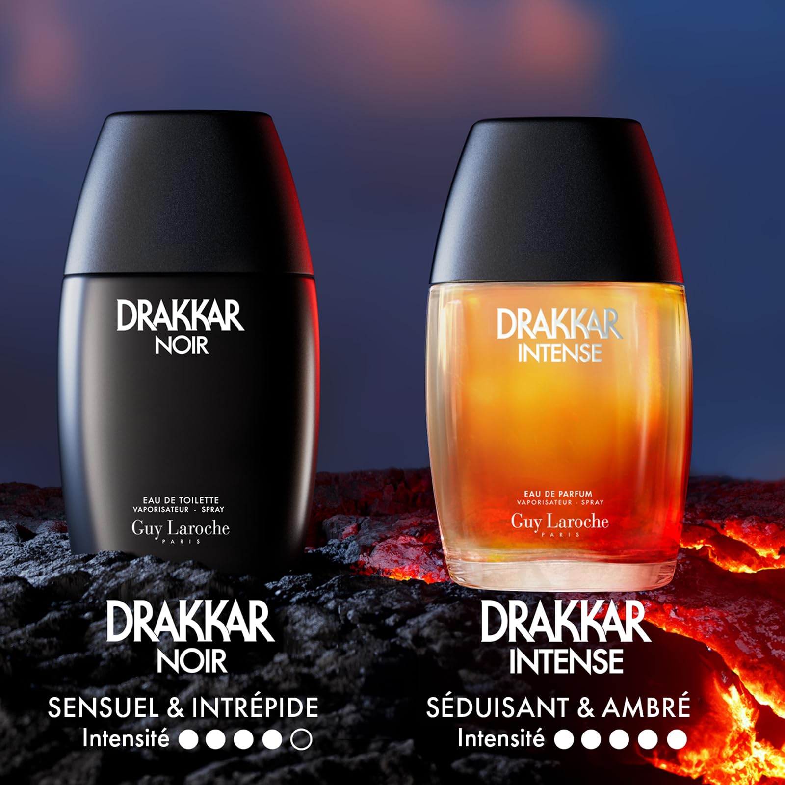 Drakkar Noir de Guy Laroche - Eau de Toilette Sensuel & Intrépide - Boisé et Aromatique, Notes de Mousse de Chêne, Patchouli et Sapin Baumier - Parfum pour Homme - 30 ml